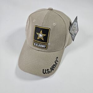 JWM U.S. Army Shadow Embroidery Beige Cap Officially Licensed New With Tags
